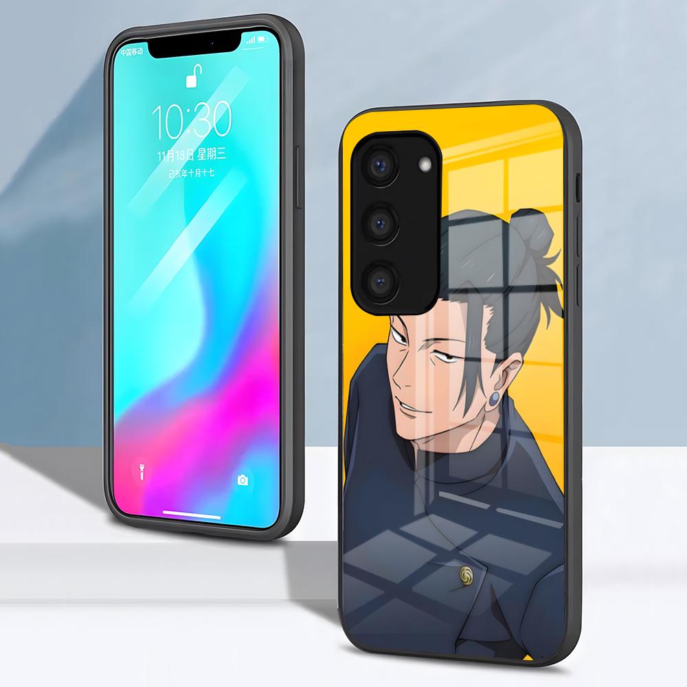 Geto S-Suguru Phone Case For Samsung S26 S25 S24 FE S23 S22 S21 Plus S20 Ultra Note20Ultra Black Glass Cover