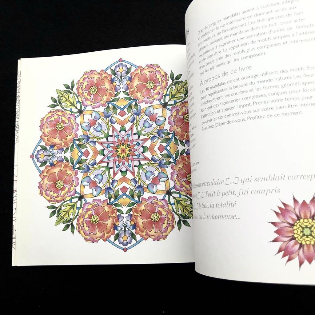 [USED] Flower Mandala Design Coloring Book "mandalas Fleuris