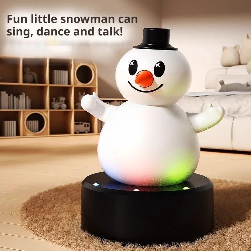 Christmas Snowman Doll Can Sing And Record To Learn To Talk Not Fall Down Silicone Snowman Desktop Ornaments Children's Gifts