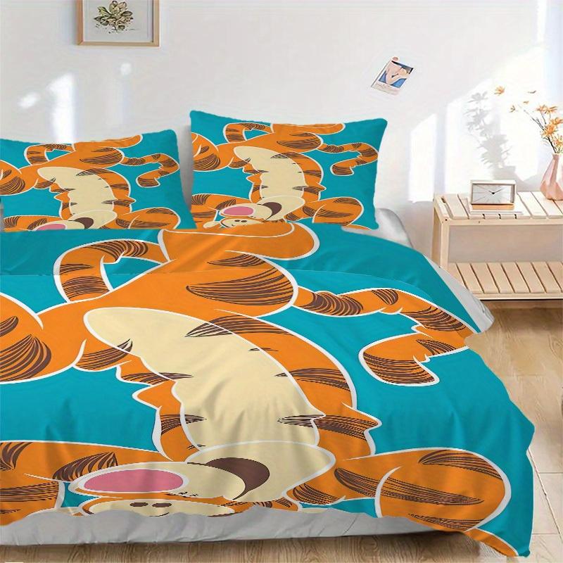 3pcs set Tigger1pc of quilt cover+2pcs of pillowcase, no core, print bedding, All Seasons Bedroom Setting053
