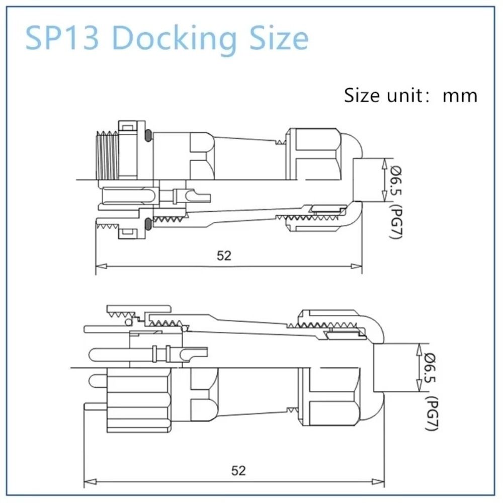 SP13 Waterproof Connector Docking Connector Socket Plug Male Female Plug Socket  Electrical