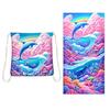 Microfiber Collapsible Sand Towel With Storage Bag For Beach Use