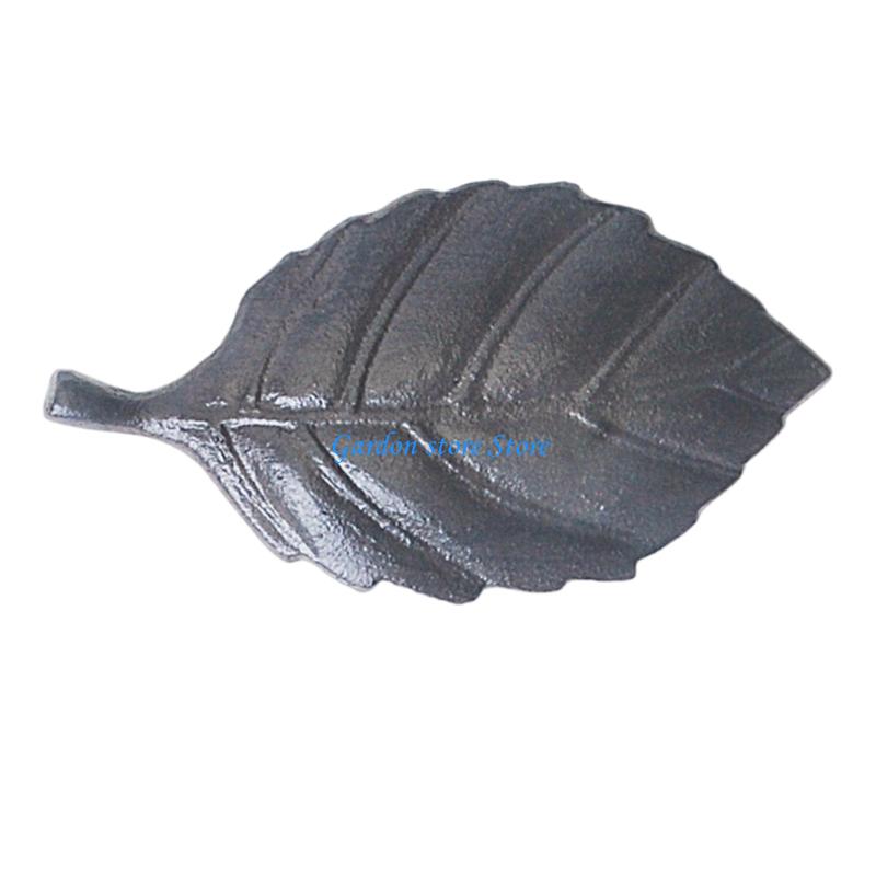 B0KB Gebogene Form Eisenblatt Türstopper Dekorative Winddichte Home-Accessoire