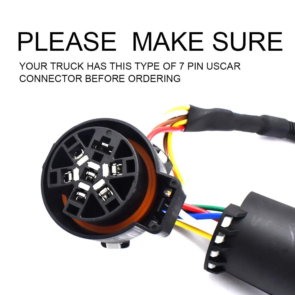 Trailer Tailgate Light Bar Wire Harness 7 Way to 4 Pin For Tundra Tacoma Extension Wiring Connector Adapter with Reverse Wire