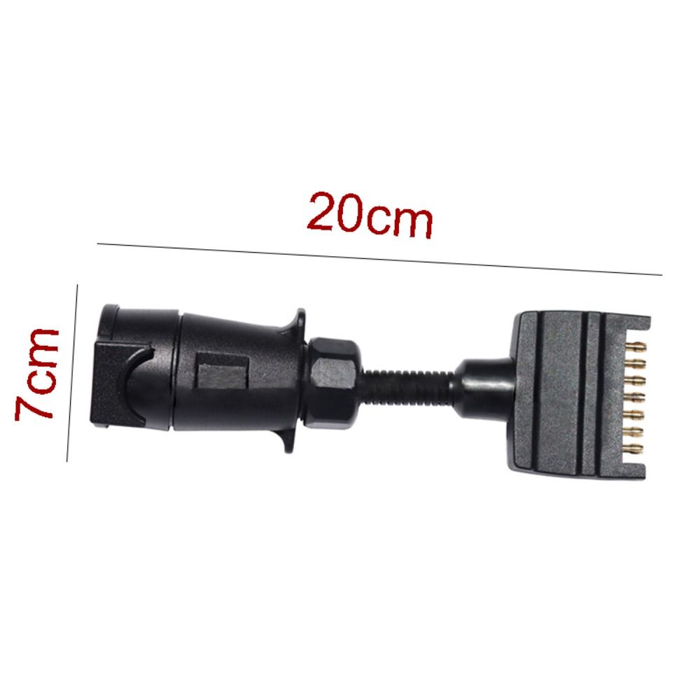 RV Flat Male Plug To Large Round Female Camper Connector Durable Trailer Socket