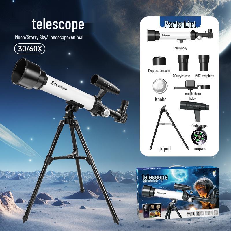 Xueyouma Kids' HD Astronomy Telescope - Professional Outdoor Stargazing and Scenery Viewing Toy, Ideal Student Birthday Gift