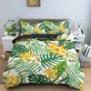 Green Plant Leaves Duvet Cover Set Floral Bedding Set Tropical Pattern Quilt  Comforter Cover With Pillowcase Home Textile