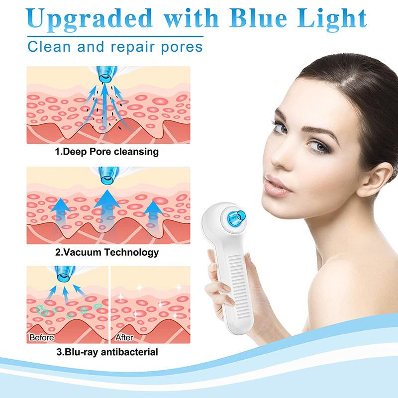 Blackhead Remover Vacuum Waterproof Face Care Nose Acne Black Spots Pore Cleaner Machine Rechargeable Facial Cleansing Brush