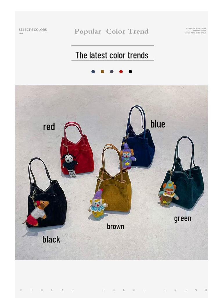 Gefrostete Rindsleder Schulter-Umhängetasche - Retro Herbst/Winter High-End Mode Nische Damen-Tasche.