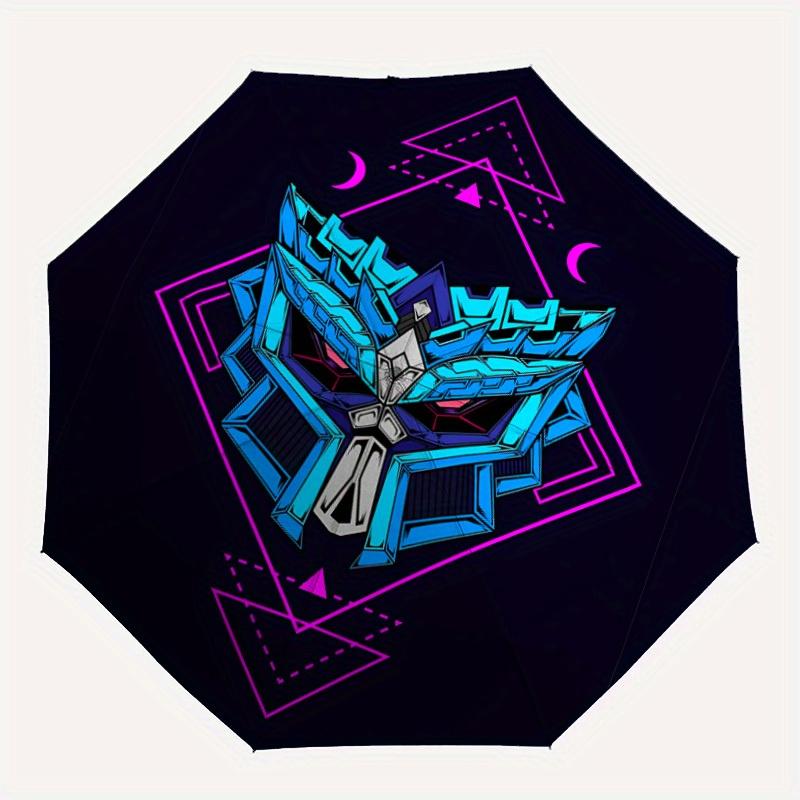 

1pc Gundam Mecha Automatic Open/close Umbrella, Heavy-Duty Iron Frame, Folding Portable Design, Travel, Everyday Use194