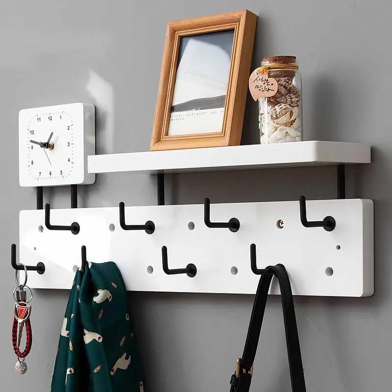 Minimalist Coat Racks Wall Storage Clothes Hangers Space Saving Entrance Hall Hat Backpack Scarf Organizers Hooks Bedroom Shelf