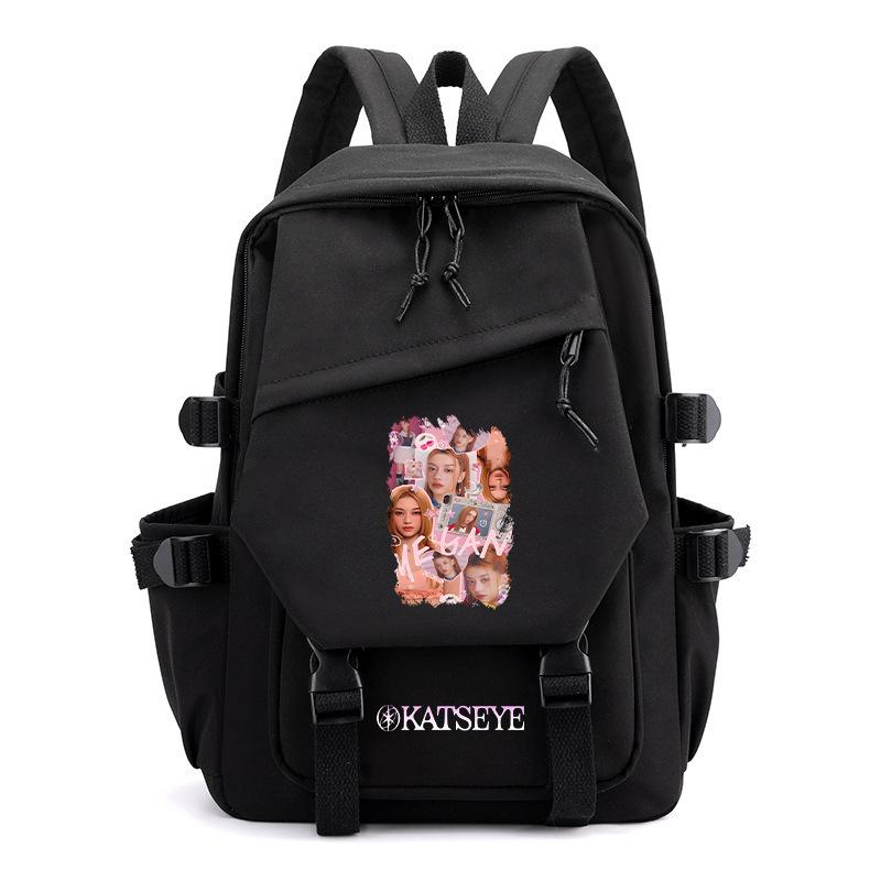 KATSEYE Backpack for School Kids Students Canvas Lightweight Outdoor Travel Daypack Anti-water Large Capacity 601123-9