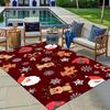1pc Adorable Christmas Themed Rug, Machine-Washable Beautiful Christmas Elements Print, Durable & Cozy Floor Mat for Indoor/Outdoor Living R