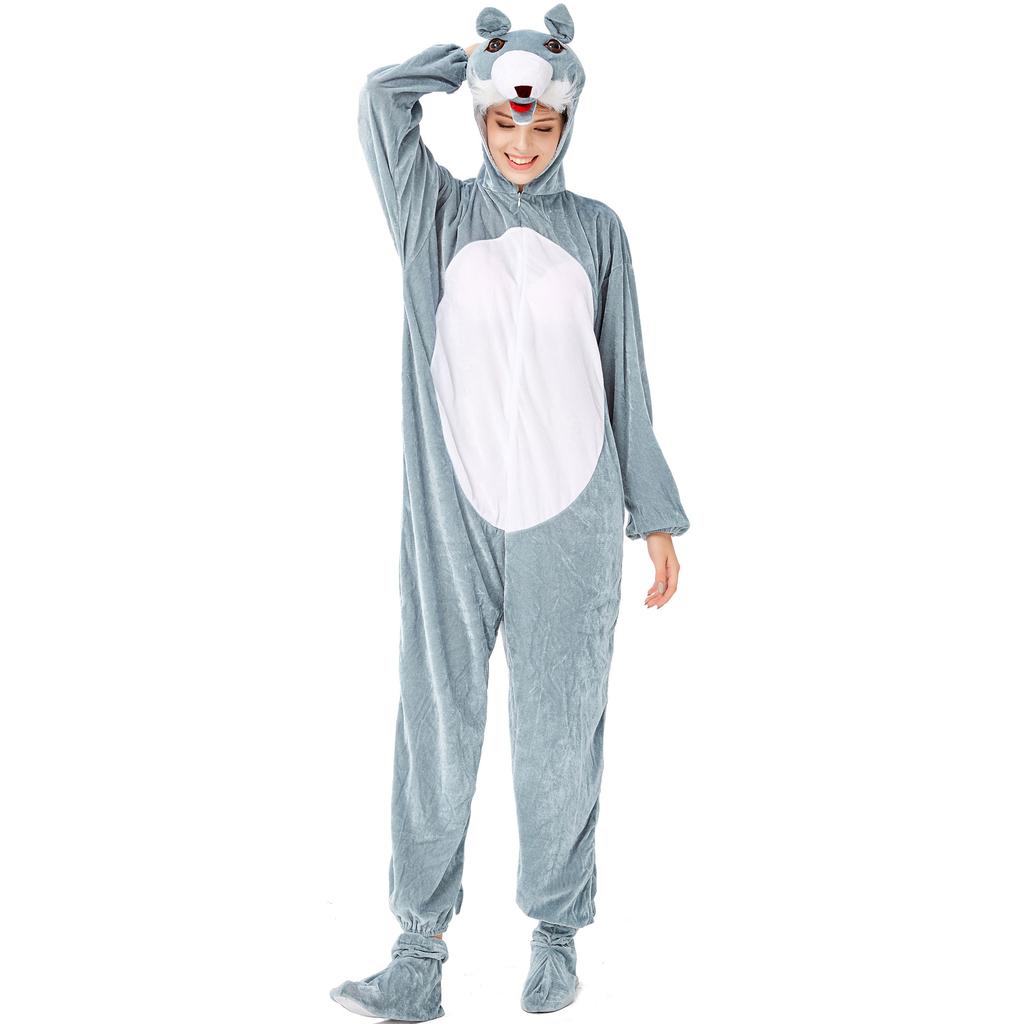 Halloween Costumes, Cosplay Female Big Bad Wolf Cos Costumes, One-piece Animal Costumes, Stage Costumes
