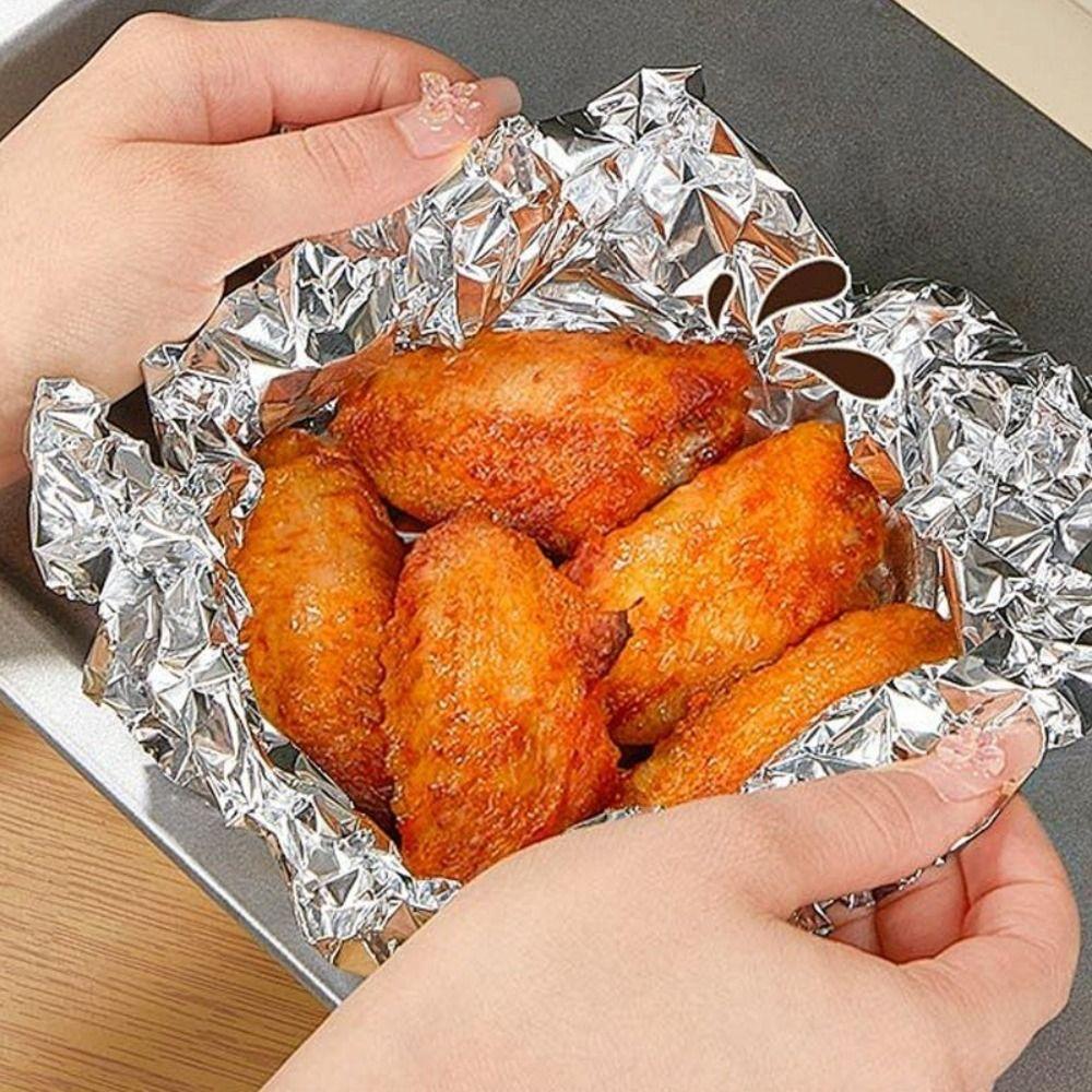 Folia Aluminiowa Papierowa Spożywcza 5m/10m/20m Folia do Grillowania do Frytkownicy Powietrznej Piekarnika Akcesoria BBQ