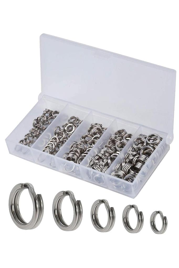 Beoccudo Split Ring Set of 250 High Strength Flat Processed