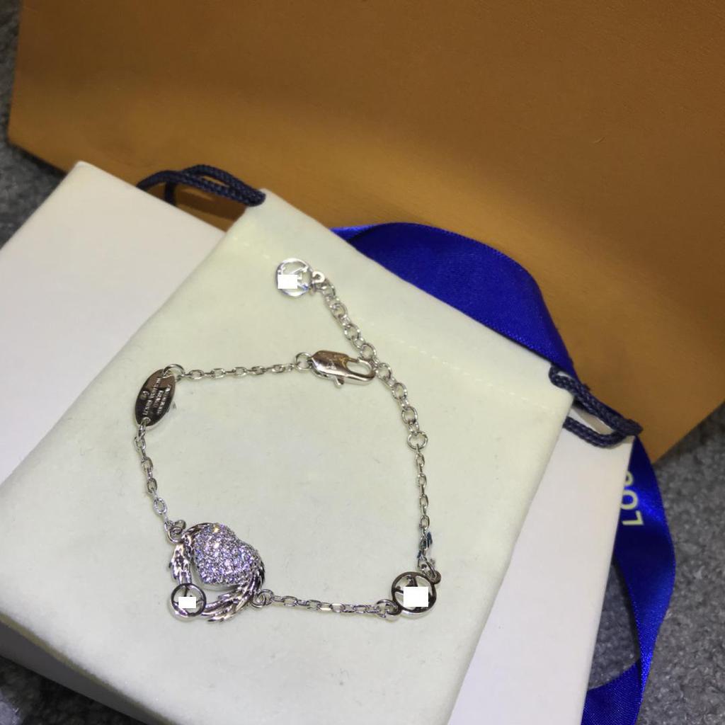 Donkey Brand Strass Hjärta Lås & Stjärna Armband, Trendigt Smyckestillbehör