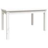 VidaXL Garden Table White 82.5x50.5x45 Cm Solid Pine Wood 824114