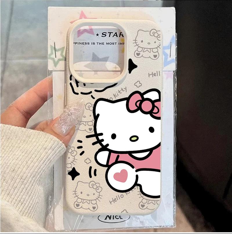 Kawaii Hello Kitty Phone Case For Samsung Galaxy A57 5G A55 A54 A07 A06 A15 A54 A53 A37 A32 A23 A34 A35 A36 A05 A73 5G Casing