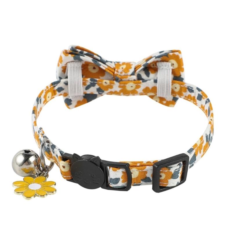 Breakaway Guler Guler imprimat cu flori pentru fotografii în aer liber de primăvară a pisicilor