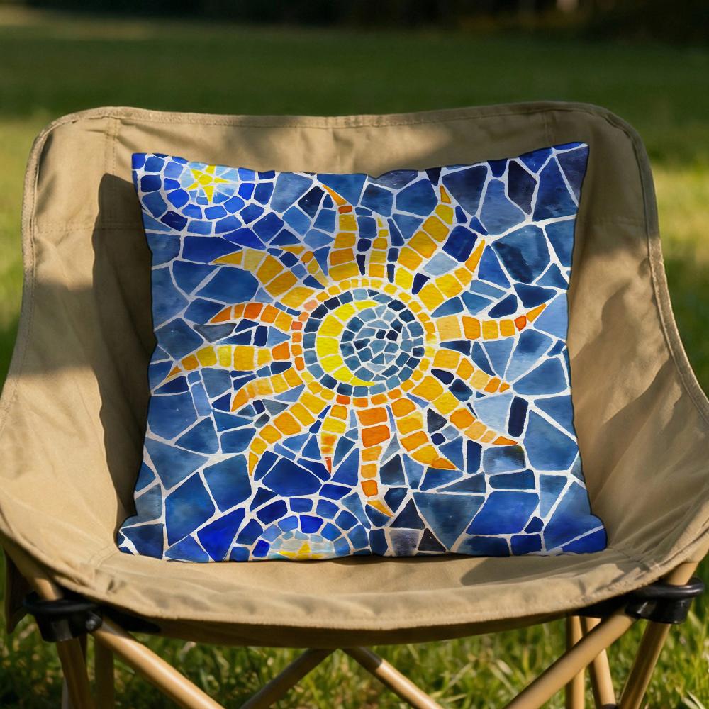 gorgeous sun moon and stars Cushion Cover Soft Reversible Durable Pillow Cover MultiScene Use for Home Car Daily Comfort