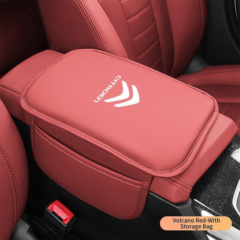 PU Leather Car Armrest Cushion Storage Box Cover Pad Mat For CITROEN C1 C2 C3 C4 C4L C6 C5 VTS C-ELYSEE e-C4 Auto Accessories