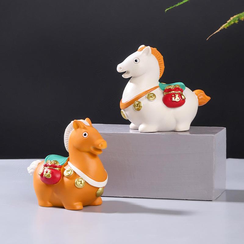 1Pc Successful Luoyang Tang Sancai Merchandise Small Fat Horse Ornament Office Desktop Merchandise Figure Travel Souvenirs
