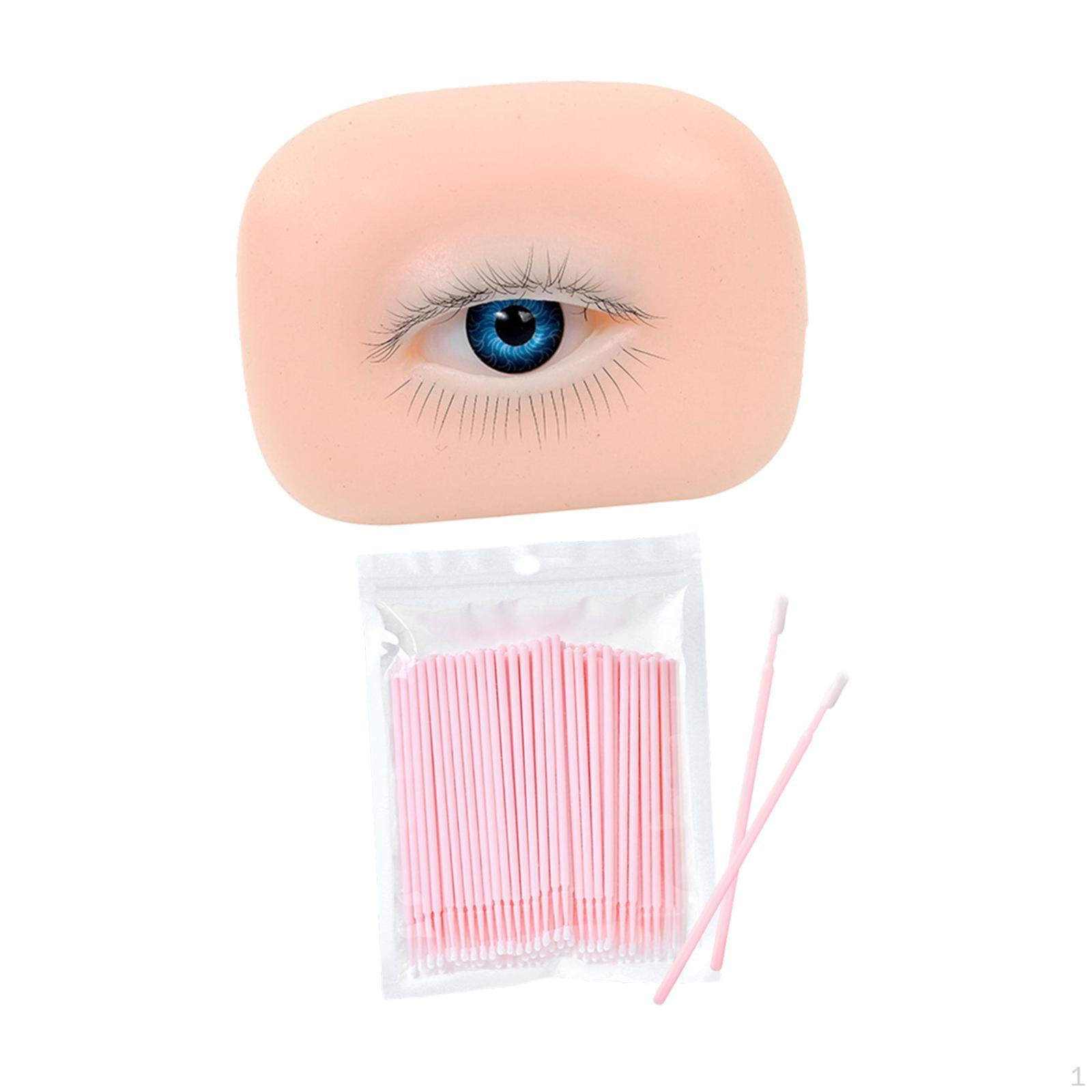 

Makeup Practice Board Eyebrow Eyelash Face Mannequin Silicone Training Model Realistic Soft Left