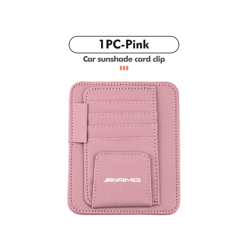 BLZ3   Car Sun Visor Glasses Clip Card Ticket Holder Accessories For Mercedes Benz AMG C180 C300 W124 W176 W177 C200 C260 GLC CLE CLA