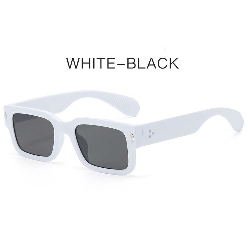Square Rivets Men Sunglasses Women Vintage Ins Popular Punk Glasses Gradient Trending Travel Sun Glasses Shades UV400