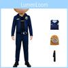 Zootopia Polizist Cosplay Kostüm Mit Krawatte Und Maske Für Kinder Und Erwachsene