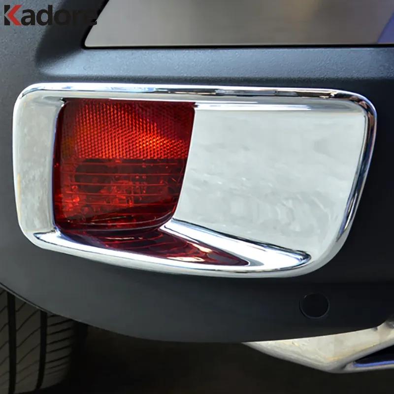 Rear Fog Light Lamp Cover Trim For Peugeot 3008 GT 2017-   Chrome Car Rear Bumper Foglight Bezel Trims Accessories
