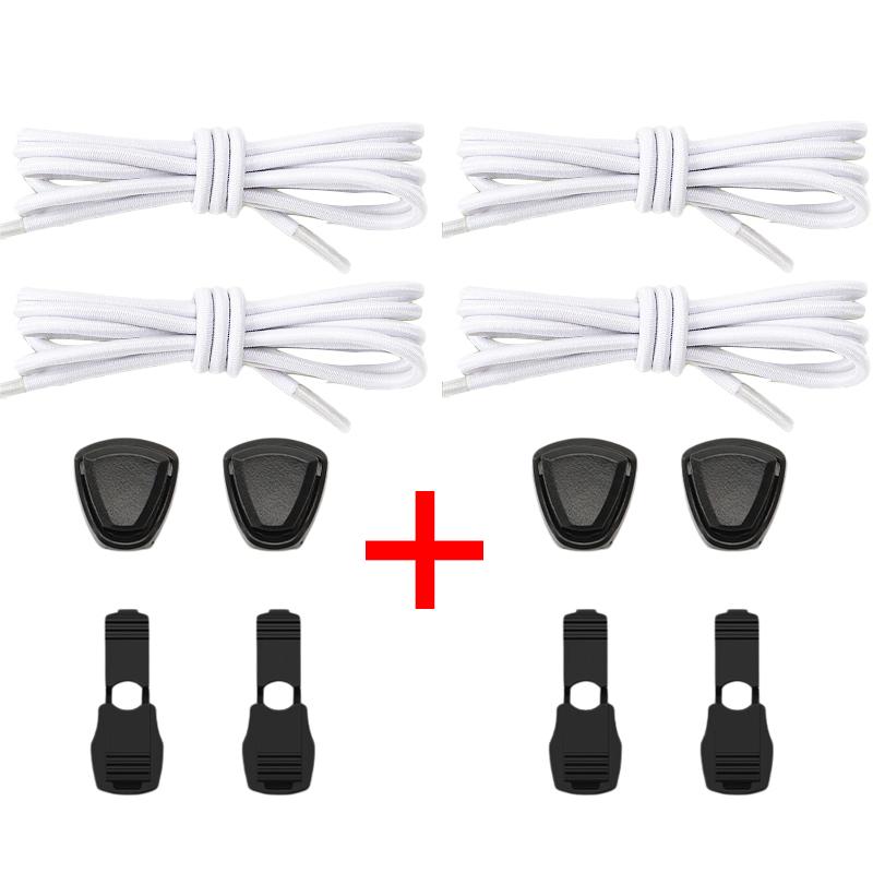 1 Paar/2 Paare Neue Sneaker Tennis Faule Schnürsenkel Ohne Binden Unisex Schnürsenkellose Runde Elastische Schnürsenkel