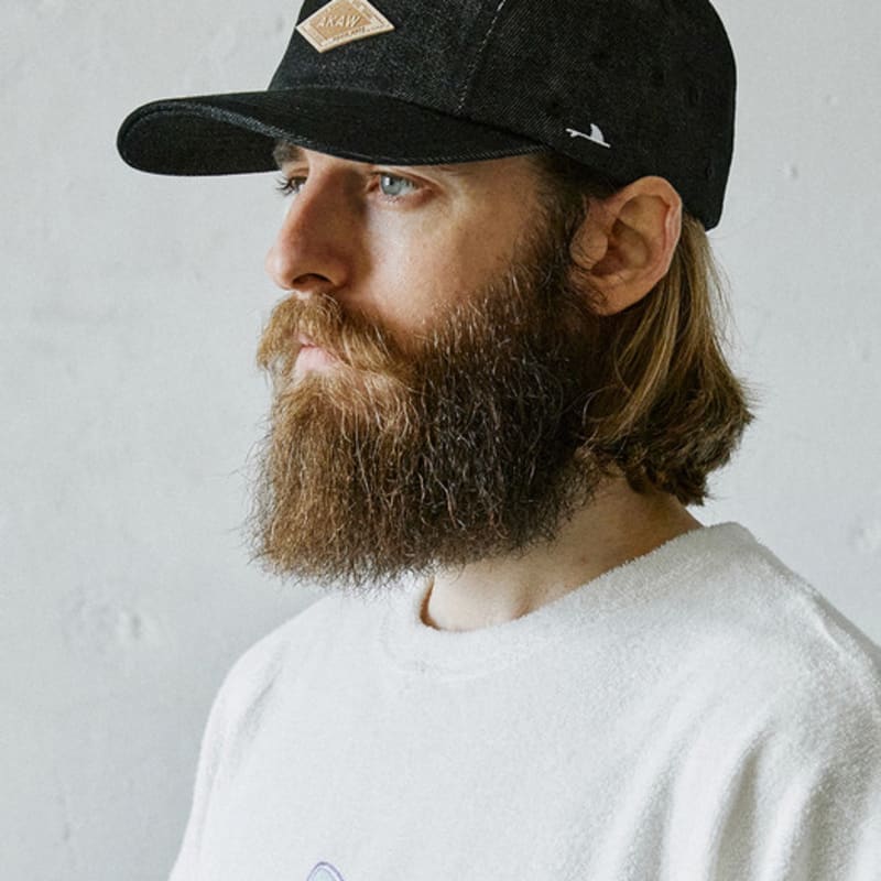 

AKAW Overfit Work Denim Camp Cap (Black) black