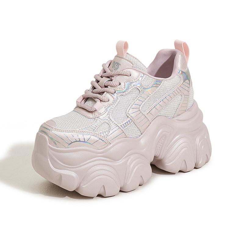 

Thick-soled dad shoes women s spring 2025 new mesh small inner height increase women s shoes versatile sports and leisure shoes 39