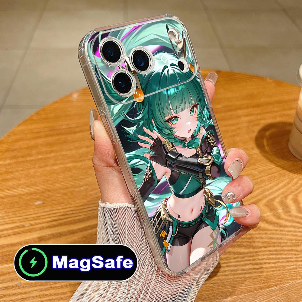 Zenless Zone Zero QingYi Phone Case for iPhone 17 16 15 14 13 12 11 Air Pro Max Plus Mini Magsafe Clear Colorful Cover Luxury