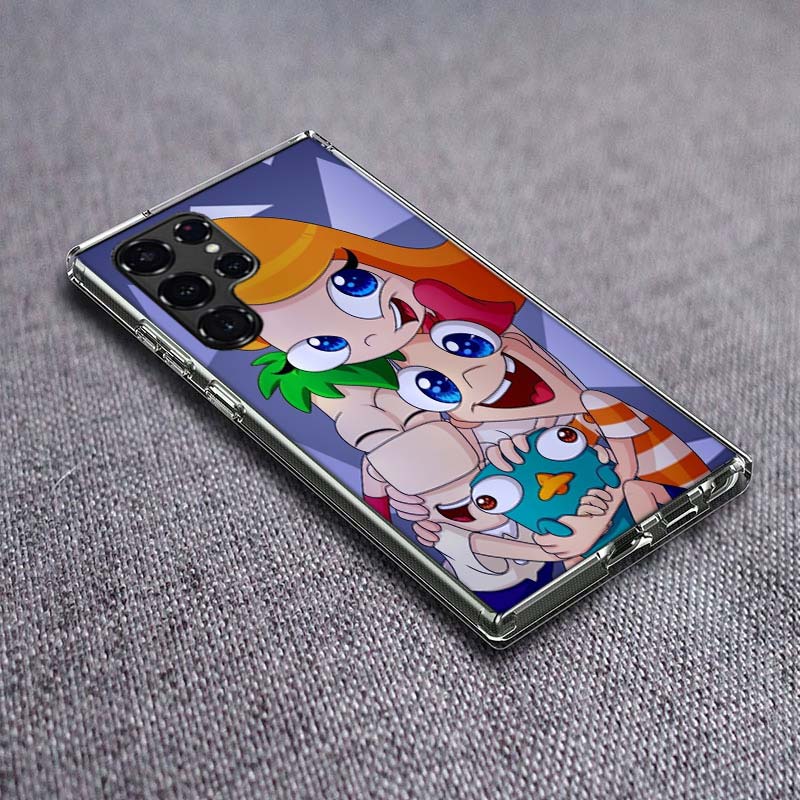 Cartoon Schnabeltier Perry Handyhülle Für Samsung Galaxy S24 S23 S21 S20 FE S22 S26 Ultra S25 Edge S10 Plus Hülle Klare TPU Capa