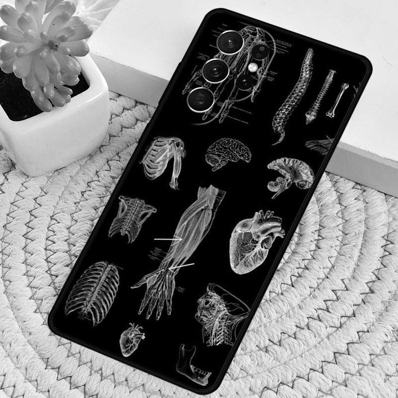 Medical Human Organs Brain Kidney Silicone Phone Case For Samsung Galaxy Note 10 Pro S26 S25 S24 S23 S22 S21 Plus Ultra Cover
