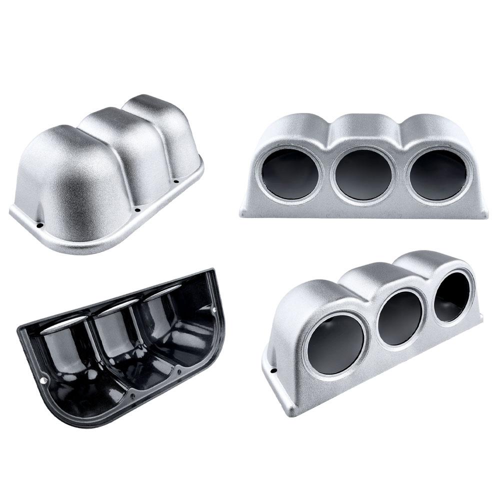 Universal 60mm/52mm Car Gauge Pod 3 hole Meter Holder for Left/Right Hand Drive – Matte/Shiny Carbon Black