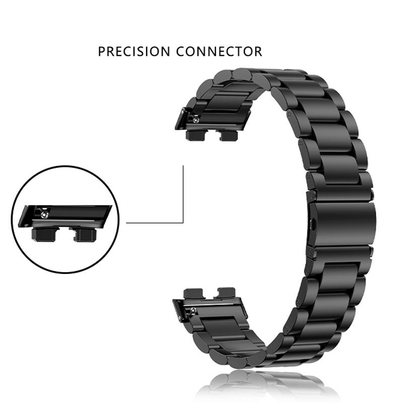 

For Huawei Band 8/Band 8 NFC/Band 9/Band 9 NFC Stainless Steel Watch Band Replacement Metal Strap Black