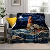Lighthouse In Stormy Sea Blanket Flannel Blanket Throw Blanket Sofa Cover Blanket Soft Premium Blanket Picnic Blanket Tv Blanket Gifts