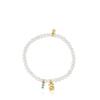 Elastic Vermeil Bracelet Pearl And Topaz Boldbear /311561640
