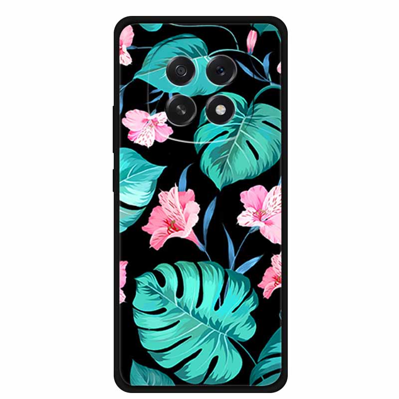 For Oppo A5 5G Phone Case 3D Relief Emboss Flowers Back Cover Black TPU Silicone Soft Case For Oppo A 5 PKQ110 Cases 6.7" Fundas