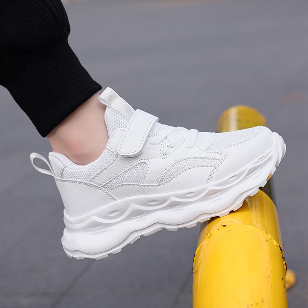 Children's Fashion Sports Shoes Breathable Student  School Walking Shoes Anti-Slip Boys Girls Casual Running Sneaker White Shoes