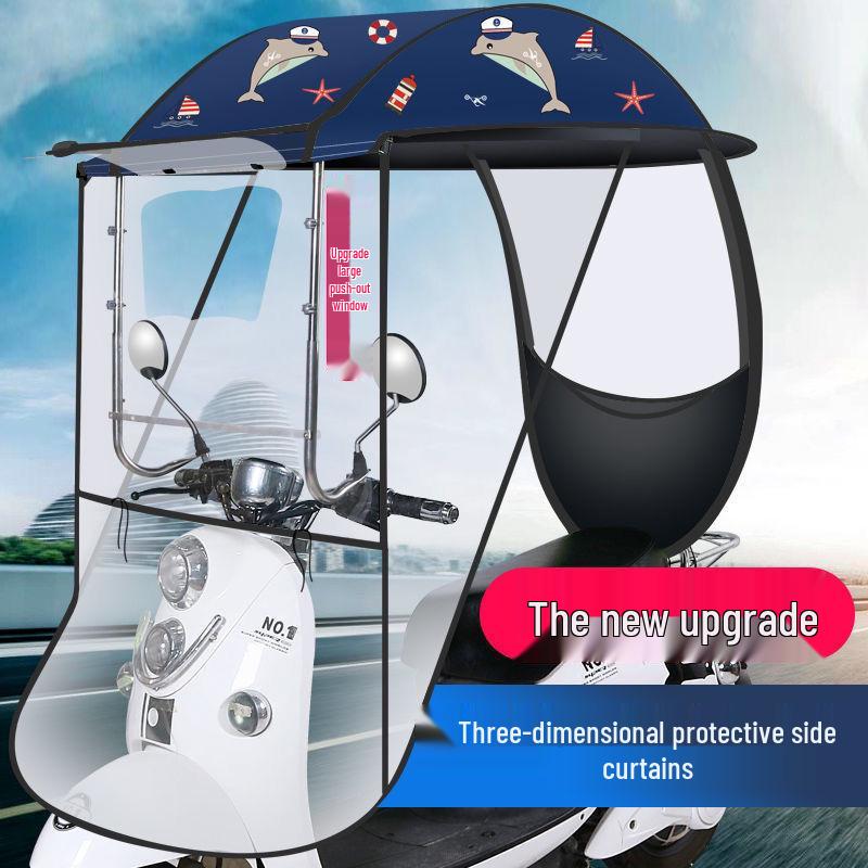 New Model Electric Car Awning: Windproof, Sunshade, Rainproof Enlarged Umbrella
