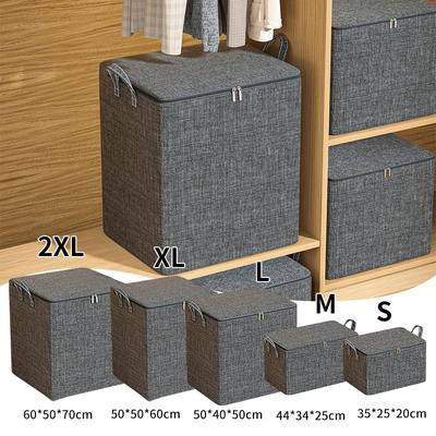 Organizador de Ropa Plegable Bolsa de Almacenamiento para Ropa de Edredón Gran Capacidad Organizador de Armario Contenedor de Almacenamiento Caja de Almacenamiento con Asa