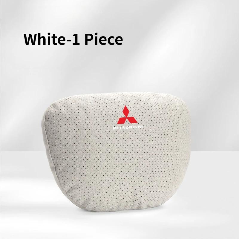 Semišová Dekorace Auta Vnitřní Opěrka Hlavy Polštářek na Krk pro Mitsubishi Ralliart Lancer EX ASX Pajero Outlander Eclipse EVO Grandis