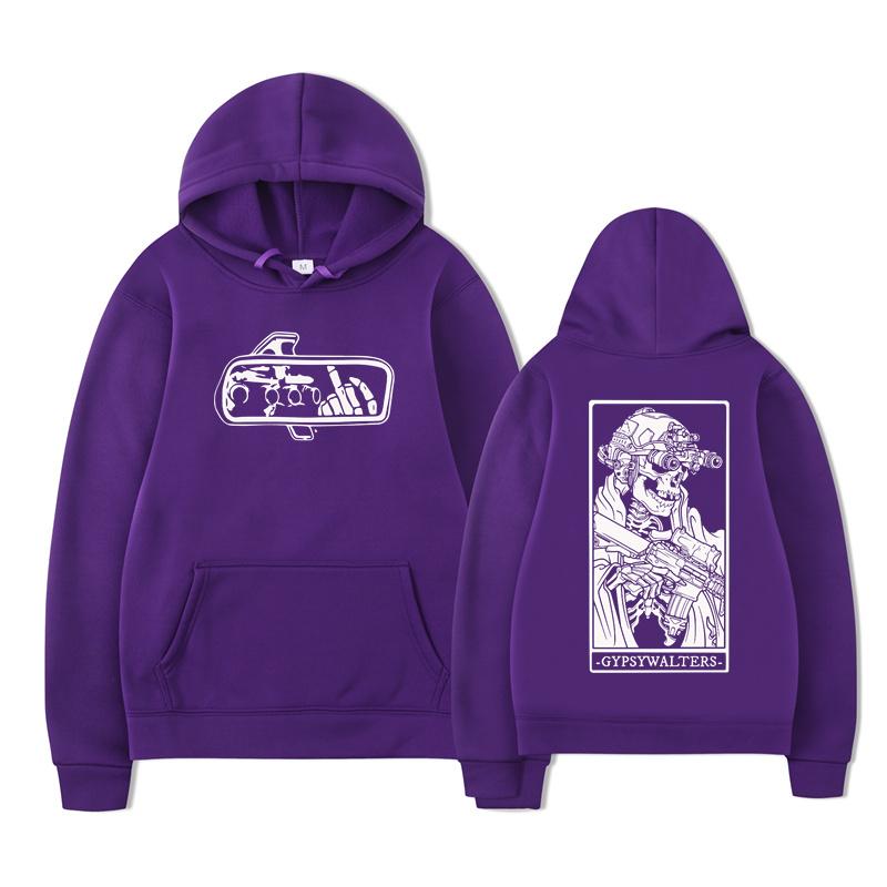 The Vintage men's hoodie with skull print produced by GYPSYWALTERS Forward Observatory Group