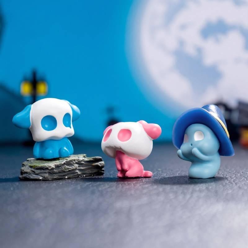 Halloween Resin Fairy Figurines Set Diy Mini Ornaments Blind Box Accessories Fun