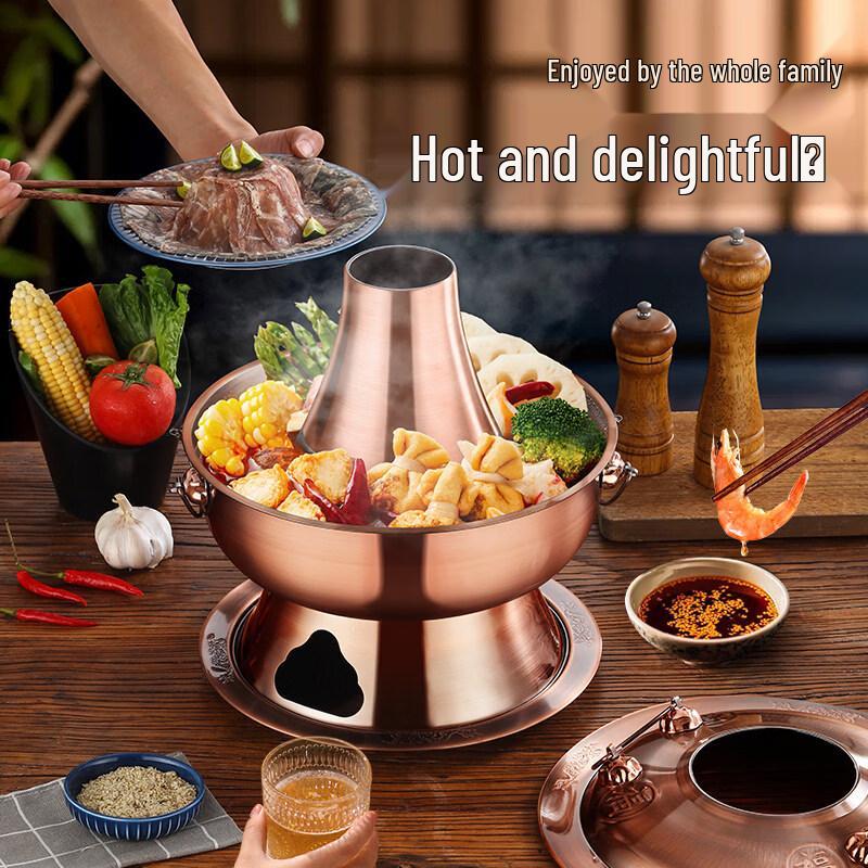 Traditional Old Beijing Style Copper Charcoal Hotpot (Yuan Yang)